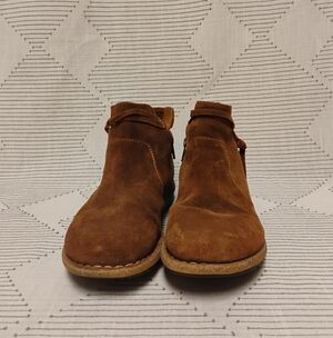 Born Women's Tarkiln Brown Suede Leather Ankle Boots Booties Size 8.5 / 40